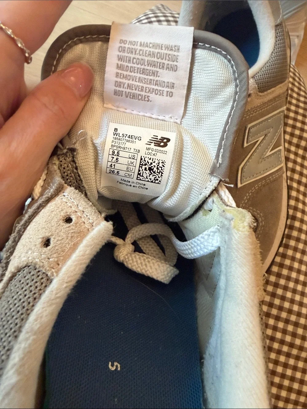 New Balance grey and light grey 574 Core sneakers